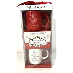 Friends The TV Series Girlfriend Mug & Cappuccino Set Rachel & Monica Red White